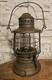 Antique City Metal Dark Lantern with Green Glowing Globe