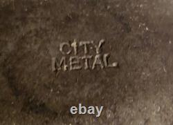 Antique City Metal Dark Lantern with Green Glowing Globe