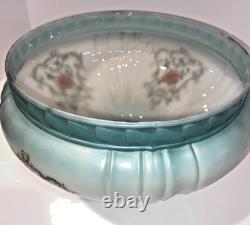 Antique Coleman Lantern #324 Lt. Green Glass Shade Oil/Gas Lamp 1920s