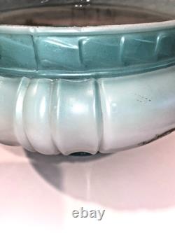 Antique Coleman Lantern #324 Lt. Green Glass Shade Oil/Gas Lamp 1920s