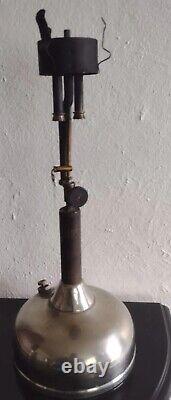 Antique Coleman Quick Lite Kerosene Table Lamp Lantern with Painted Shade