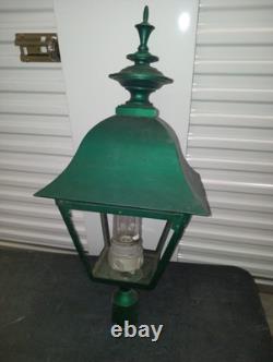 Antique Colonial Style Post Lantern Refitted With Modern Electrical