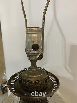 Antique Converted Hinks No2 Oil Lamp 40 Working