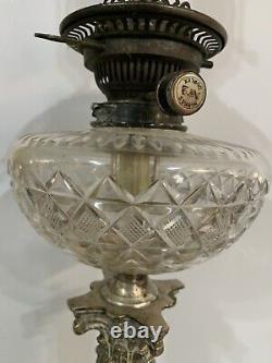 Antique Converted Hinks No2 Oil Lamp 40 Working