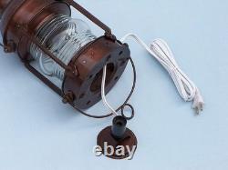 Antique Copper Anchor Electric Lantern 12