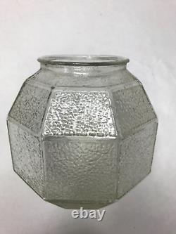 Antique Copper Colonial Lantern Textured Glass Porch Light Fixture VTG 1725-23B