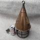 Antique Copper Lantern Arts+Craft Brass Chain Authentic 1900s/1920s Large Design
