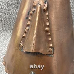Antique Copper Lantern Arts+Craft Brass Chain Authentic 1900s/1920s Large Design