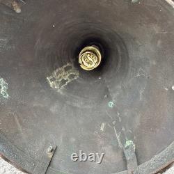 Antique Copper Lantern Arts+Craft Brass Chain Authentic 1900s/1920s Large Design