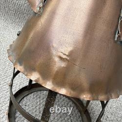 Antique Copper Lantern Arts+Craft Brass Chain Authentic 1900s/1920s Large Design