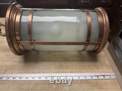 Antique Copper Porch Lantern Vintage Entry Hall Pendant Light Fixture