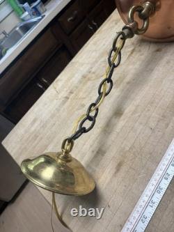 Antique Copper Porch Lantern Vintage Entry Hall Pendant Light Fixture