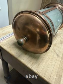 Antique Copper Porch Lantern Vintage Entry Hall Pendant Light Fixture