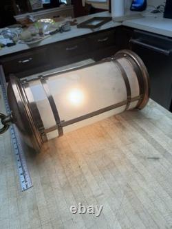 Antique Copper Porch Lantern Vintage Entry Hall Pendant Light Fixture