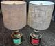 Antique Cuervo Barcelona Lanterns Converted to Modern Lamps Starboard and port