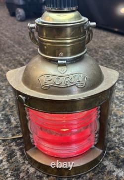 Antique Cuervo Barcelona Lanterns Converted to Modern Lamps Starboard and port