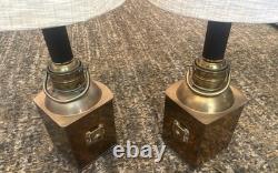 Antique Cuervo Barcelona Lanterns Converted to Modern Lamps Starboard and port