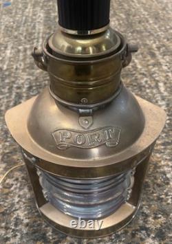 Antique Cuervo Barcelona Lanterns Converted to Modern Lamps Starboard and port