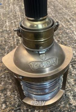 Antique Cuervo Barcelona Lanterns Converted to Modern Lamps Starboard and port