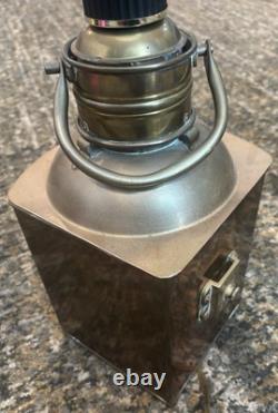 Antique Cuervo Barcelona Lanterns Converted to Modern Lamps Starboard and port