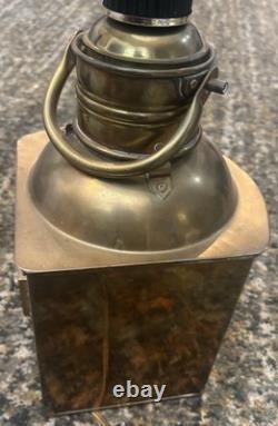 Antique Cuervo Barcelona Lanterns Converted to Modern Lamps Starboard and port