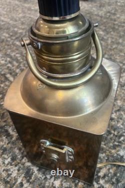 Antique Cuervo Barcelona Lanterns Converted to Modern Lamps Starboard and port