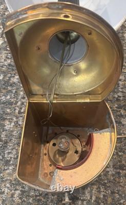 Antique Cuervo Barcelona Lanterns Converted to Modern Lamps Starboard and port