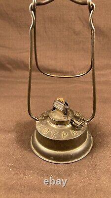 Antique DIETZ BOY 1800's Kerosene Brass Skaters Lantern Rare Font Burner