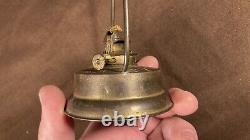 Antique DIETZ BOY 1800's Kerosene Brass Skaters Lantern Rare Font Burner
