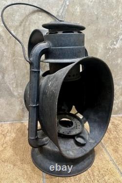 Antique DIETZ Ideal INSPECTOR LAMP Erie Railroad Lantern New York USA 12 Tall