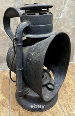 Antique DIETZ Ideal INSPECTOR LAMP Erie Railroad Lantern New York USA 12 Tall