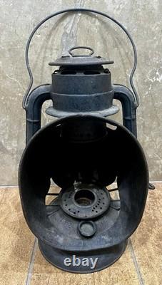 Antique DIETZ Ideal INSPECTOR LAMP Erie Railroad Lantern New York USA 12 Tall
