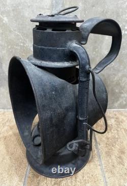 Antique DIETZ Ideal INSPECTOR LAMP Erie Railroad Lantern New York USA 12 Tall