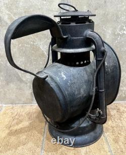 Antique DIETZ Ideal INSPECTOR LAMP Erie Railroad Lantern New York USA 12 Tall