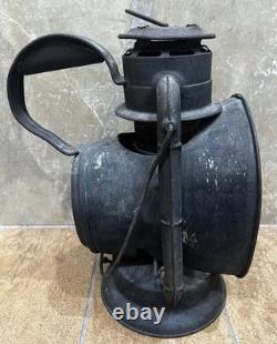 Antique DIETZ Ideal INSPECTOR LAMP Erie Railroad Lantern New York USA 12 Tall