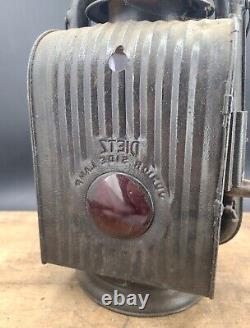 Antique DIETZ Junior tubular Hindi export Side lamp with apparatus bracket