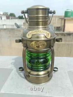 Antique Decorative Kerosene Lantern Vintage Brass Oil Lamp, Nautical Wall