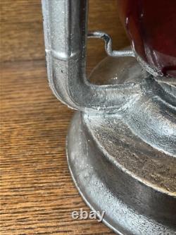 Antique Dietz 2 D Lite Red Globe Loc 8 Lantern Light Train Railroad Railway (B)