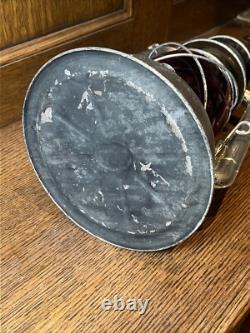Antique Dietz 2 D Lite Red Globe Loc 8 Lantern Light Train Railroad Railway (B)
