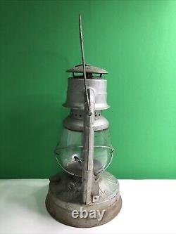 Antique Dietz D-Lite No. 2 Railroad Lantern Train Lamp Kerosene Oil Made In USA