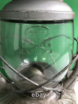 Antique Dietz D-Lite No. 2 Railroad Lantern Train Lamp Kerosene Oil Made In USA