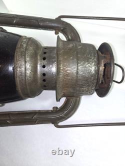 Antique Dietz Little Wizard Red Globe Railroad Train Work Oil Lantern Aged
