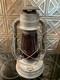 Antique Dietz NY USA Blizzard Red Glass Oil Lantern