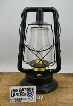 Antique Dietz Royal tubular LANTERN early round tube with Cast globe brass parts