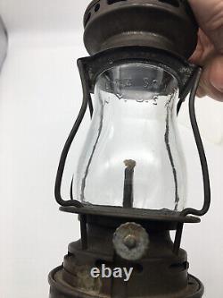 Antique Dietz Scout Skaters Lantern Lamp Marked Globe Dated Feb 10, 1914 N. Y USA