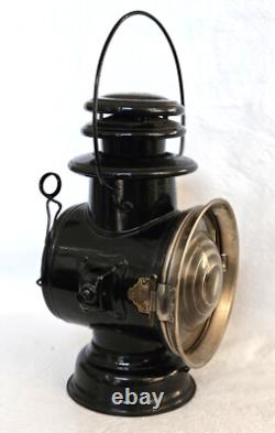 Antique Dietz Union Driving Kerosene Lantern. Clear & Red Lenses. Beautiful