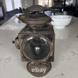 Antique E & J Detroit Mich Pat 1908. Brass Kerosene Lantern Light