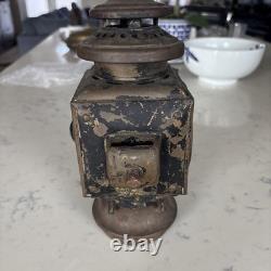 Antique E & J Detroit Mich Pat 1908. Brass Kerosene Lantern Light