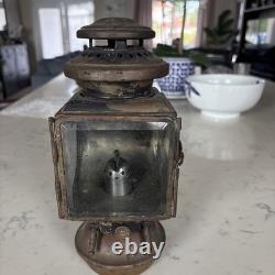 Antique E & J Detroit Mich Pat 1908. Brass Kerosene Lantern Light