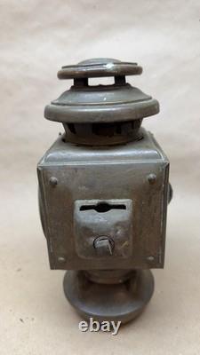 Antique E & J Pat 1908 Automobile Carriage Oil Lamp Lantern Detroit MI Complete